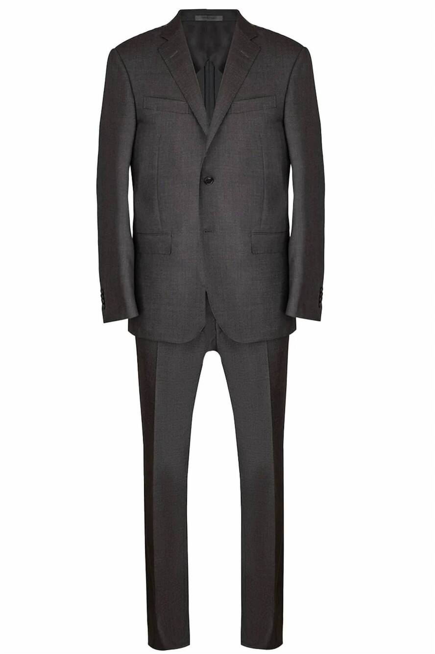 NEW CORNELIANI men's virgin wool lined suit in grey